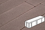 Плитка тротуарная Готика Profi, Брусок, коричневый, частичный прокрас, с/ц, 180*60*80 мм