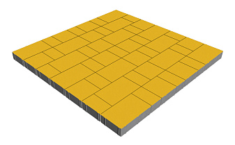 Плитка тротуарная SteinRus Новый город Лион, гладкая, желтый, толщина 60 мм