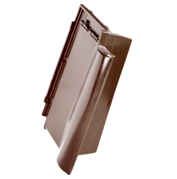 Керамическая черепица боковая правая Koramic Alegra 9 Dark Brown Engobe