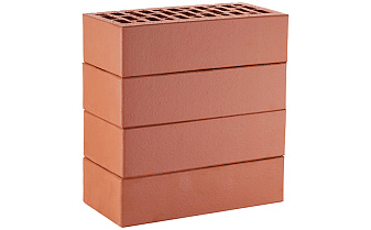 Кирпич керамический ЛСР красный гладкий, утолщенные стенки, 250*120*65 мм
