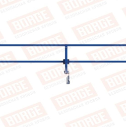 Кровельное ограждение Borge для фальцевой кровли оцинкованное RAL 5005, 300*60 см