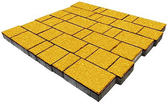 Плитка тротуарная SteinRus Новый город Б.7.Фсм.6, Native, желтый, толщина 60 мм