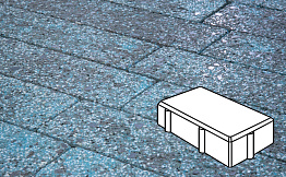 Плитка тротуарная Готика Granite FINERRO, Брусчатка В.2.П.8, Азул Бахия 200*100*80 мм