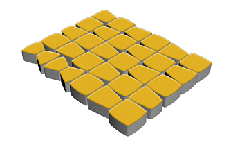 Плитка тротуарная SteinRus Классико Нео, гладкая, желтый, толщина 60 мм