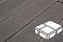 Плитка тротуарная Готика Profi, Старый Город, темно-серый, частичный прокрас, с/ц, толщина 80 мм, комплект 3 шт
