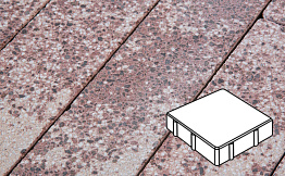 Плитка тротуарная Готика, City Granite FINERRO, квадрат, Сансет, 150*150*100 мм