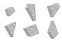 Плитка тротуарная Оригами 4Фсм.8 Стоунмикс белый с черным