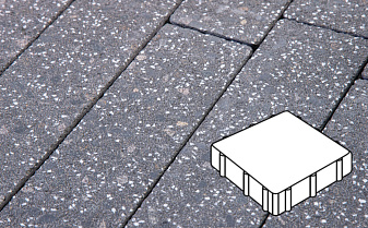 Плитка тротуарная Готика, Granite FINERRO, Квадрат, Ильменит, 300*300*60 мм