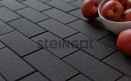 Плитка тротуарная Steingot Моноцвет, Прямоугольник, фаска 1,5*1,5, черный, 200*100*60 мм