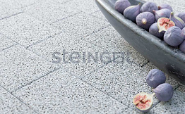 Плитка тротуарная Steingot Премиум, Новый город, дробеструйная обработка, Bianco Nero, толщина 60 мм