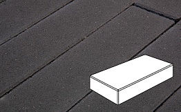 Плитка тротуарная Готика Profi, Картано, черный, частичный прокрас, с/ц, 300*150*80 мм