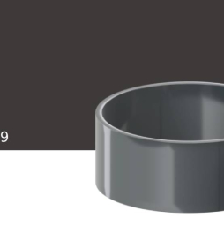 Хомут трубы KROP PVC для системы D 130/90 мм, RAL 8019