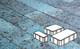 Плитка тротуарная Готика, Granite FINO, Новый Город, Азул Бахия, 260/160/100*160*80 мм