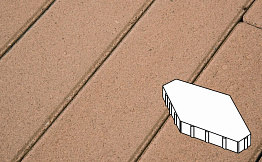 Плитка тротуарная Готика Profi, Зарядье без фаски, оранжевый, частичный прокрас, б/ц, 600*400*100 мм