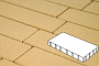 Плитка тротуарная Готика Profi, Плита, желтый, частичный прокрас, б/ц, 600*300*60 мм