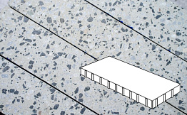 Плитка тротуарная Готика, City Granite FINO, Плита, Грис Парга, 800*400*80 мм