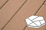 Плитка тротуарная Готика Profi, Полигональ, оранжевый, частичный прокрас, б/ц, 893*780*80 мм