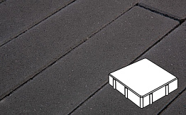 Плитка тротуарная Готика Profi, Квадрат, черный, частичный прокрас, с/ц, 200*200*80 мм