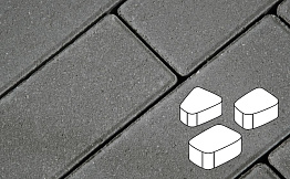 Плитка тротуарная Готика Profi Веер, серый, полный прокрас, с/ц, толщина 60 мм, комплект 3 шт