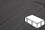 Плитка тротуарная Готика Profi, Брусчатка, черный, частичный прокрас, с/ц, 200*100*70 мм