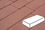 Плитка тротуарная Готика Profi, Картано, красный, частичный прокрас, б/ц, 300*150*100 мм