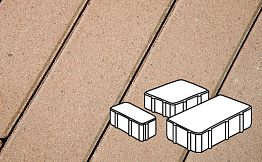 Плитка тротуарная Готика Profi, Новый Город, палевый, частичный прокрас, б/ц, толщина 80 мм, комплект 3 шт