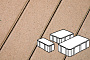Плитка тротуарная Готика Profi, Новый Город, палевый, частичный прокрас, б/ц, толщина 80 мм, комплект 3 шт