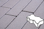 Плитка тротуарная Готика Profi, Зигзаг/Волна/Уни, белый, частичный прокрас, б/ц, 225*112,5*100 мм
