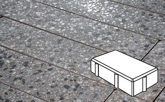 Плитка тротуарная Готика, Granite FINO, Брусчатка, Галенит, 200*100*80 мм
