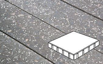 Плитка тротуарная Готика, City Granite FINO, Квадрат, Ильменит, 400*400*100 мм