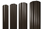 Штакетник Twin фигурный PurPro Matt RR 32 темно-коричневый