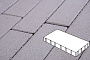 Плитка тротуарная Готика Profi, Плита, белый, частичный прокрас, б/ц, 400*200*80 мм