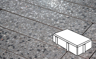 Плитка тротуарная Готика, City Granite FINO, Брусчатка, Галенит, 200*100*60 мм