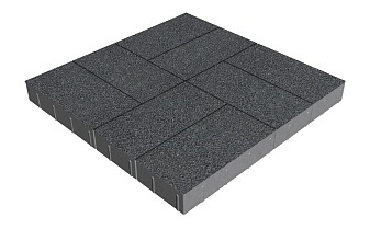Плитка тротуарная SteinRus Грас, Antico, черный, 400*200*80 мм