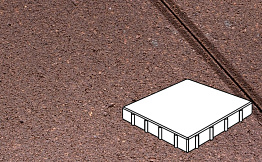 Плитка тротуарная Готика Profi, Квадрат, оранжевый, частичный прокрас, с/ц, 400*400*60 мм