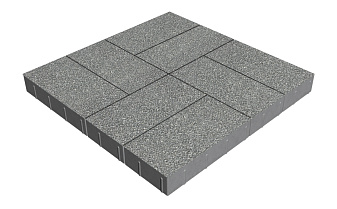 Плитка тротуарная SteinRus Грас, Antico, серый, 400*200*80 мм