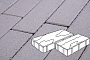 Плитка тротуарная Готика Profi, Доска фактурная, белый, частичный прокрас, б/ц, комплект 2 шт