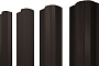 Штакетник М-образный В фигурный Drap TX RR 32 темно-коричневый