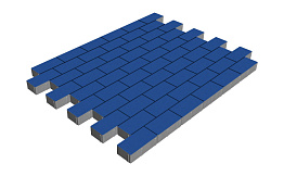 Плитка тротуарная SteinRus Прямоугольник Б.6.П.6, гладкая, синий, 200*100*60 мм