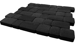 Плитка тротуарная SteinRus Инсбрук Альт Б.1.Фсм.4, гладкая, черный, толщина 60 мм