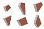 Плитка тротуарная Оригами 4Фсм.8 гладкий красный