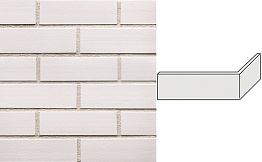 Клинкерная облицовочная угловая плитка King Klinker Dream House для НФС, 29 Just white, 240*71*115*14 мм