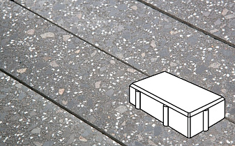 Плитка тротуарная Готика, Granite FINO, Брусчатка, Ильменит, 200*100*60 мм