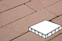 Плитка тротуарная Готика Profi, Квадрат, коричневый, частичный прокрас, б/ц, 400*400*60 мм