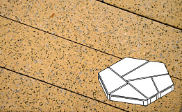 Плитка тротуарная Готика, Granite FINERRO, Полигональ, Жельтау, 893*780*80 мм