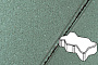 Плитка тротуарная Готика Profi, Зигзаг/Волна, зеленый, частичный прокрас, б/ц, 225*112,5*60 мм