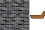 Клинкерная облицовочная угловая плитка King Klinker Dream House для НФС, 36 Black river, 240*71*115*14 мм