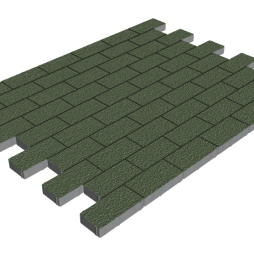 Плитка тротуарная SteinRus Прямоугольник А.6.П.4 Native, оливковый, 200*100*40 мм