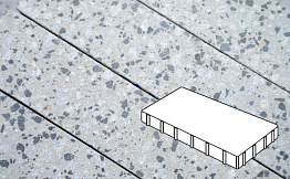 Плитка тротуарная Готика, Granite FINERRO, Плита без фаски, Грис Парга, 600*200*100 мм