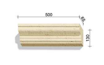 Элемент для наличников и карнизов White Hills Тиволи 720-00, 500*65*130 мм